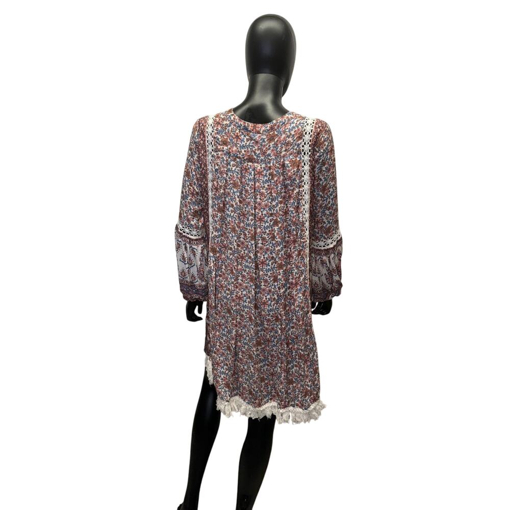 $99 Raga Anthropologie Prairie Dress Long Sleeves Sequins XS NWT - Picture 2 of 7